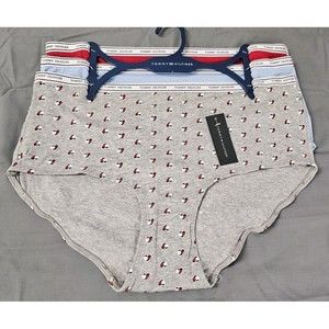 Tommy Hilfiger Panties Women's XL Cotton Briefs 3 Pack Logo Waist